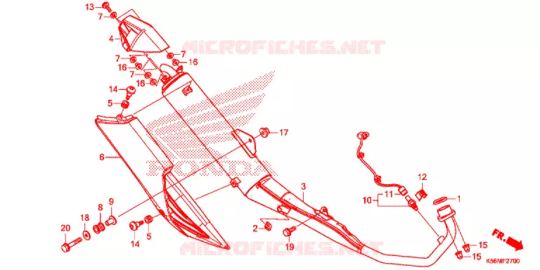 SILENCIEUX D'ECHAPPEMENT Honda MOTO 150 RS 2018  FS150FH