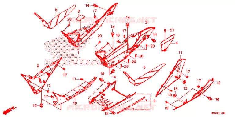 MARCHE PIEDS Honda SCOOTER 300 FORZA 2014  NSS300AD