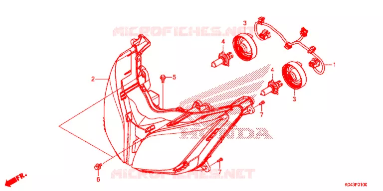 PHARE Honda SCOOTER 300 FORZA 2015  NSS300AD