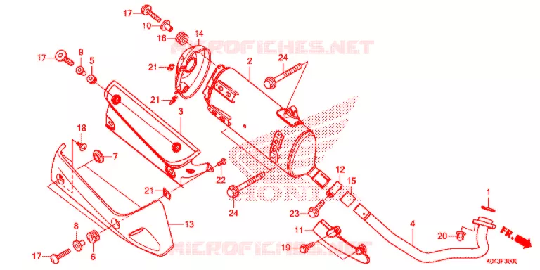 SILENCIEUX D'ECHAPPEMENT Honda SCOOTER 300 FORZA 2017  NSS300AD