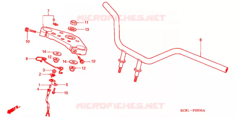 GUIDON - TE DE FOURCHE Honda MOTO 250 MAGNA 2006  VT250C5
