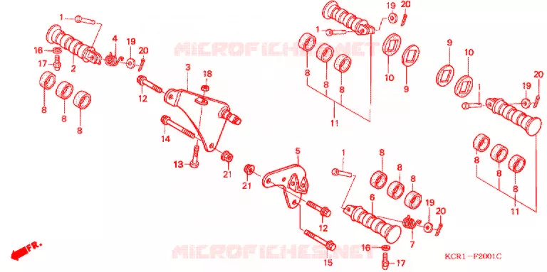 REPOSE PIED (VT250CX/1/3/5/7) Honda MOTO 250 MAGNA 2006  VT250C5