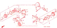 CLIGNOTANT (VT250CR/T/V) pour Honda V TWIN MAGNA 250 de 1994