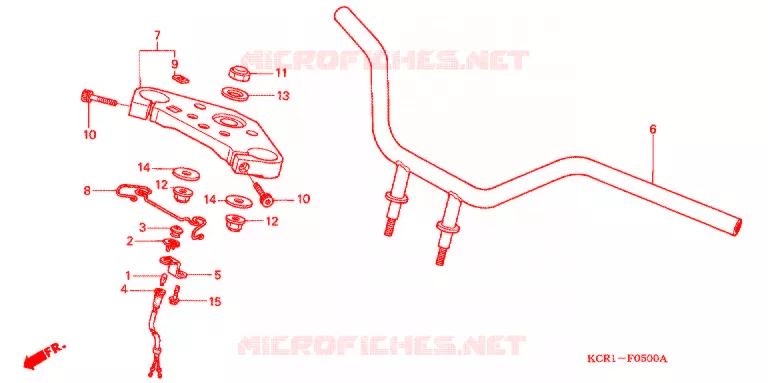 GUIDON - TE DE FOURCHE Honda MOTO 250 MAGNA 1995  VT250CR