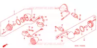 CLIGNOTANT (VT250CR/T/V) pour Honda V TWIN MAGNA 250 SPEED WARNING LIMIT de 1995