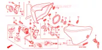 COUVERCLES LATERAUX pour Honda V TWIN MAGNA 250 SPEED WARNING LIMIT de 1995