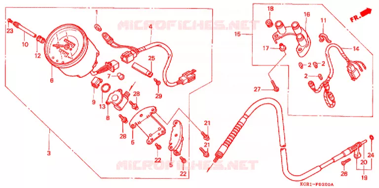 COMPTEUR Honda MOTO 250 MAGNA 1994  VT250CR