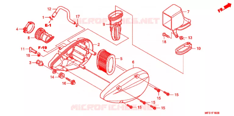 FILTRE A AIR Honda MOTO 400 SHADOW 2014  VT400C29
