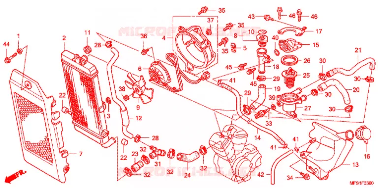 RADIATEUR Honda MOTO 400 SHADOW 2012  VT400C29