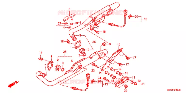 SILENCIEUX D'ECHAPPEMENT Honda MOTO 400 SHADOW 2013  VT400C29
