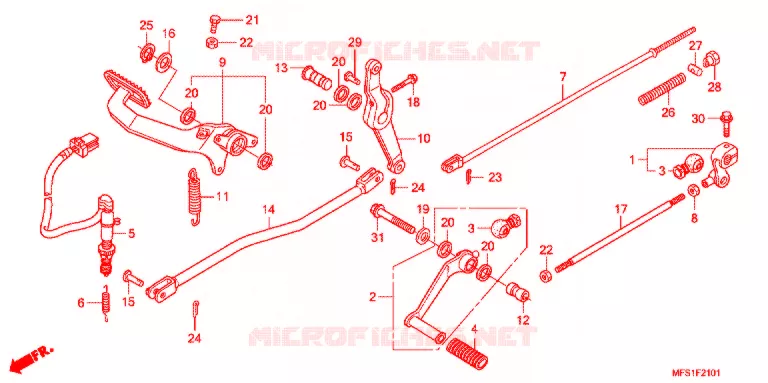 PEDALE (VT400C2/C2F) Honda MOTO 400 SHADOW 2014  VT400C2F9