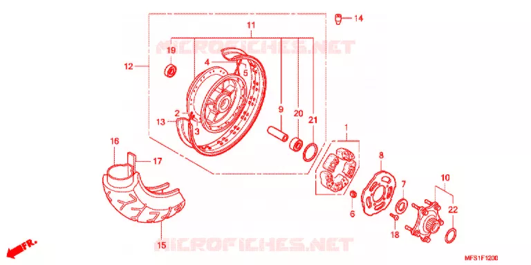 ROUE ARRIERE Honda MOTO 400 SHADOW 2012  VT400C2F9