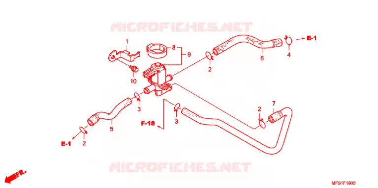 SYSTÈME DE RECYCLAGE DES GAZ Honda MOTO 400 SHADOW 2012  VT400C2F9