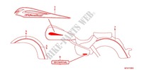 AUTOCOLLANTS (VT400C/CA) pour Honda VT 400 SHADOW CLASSIC SILVER de 2013