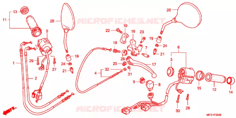 COMMODOS - POIGNEES Honda MOTO 400 SHADOW 2010  VT400C9
