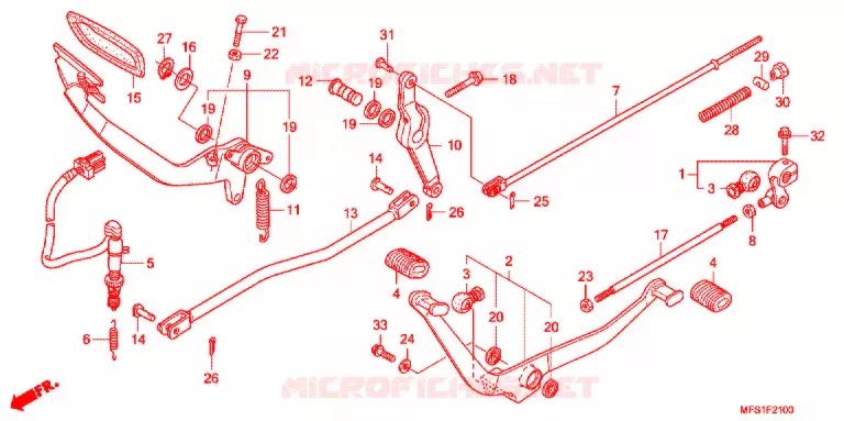 PEDALE (VT400C/CA) Honda MOTO 400 SHADOW 2012  VT400C9