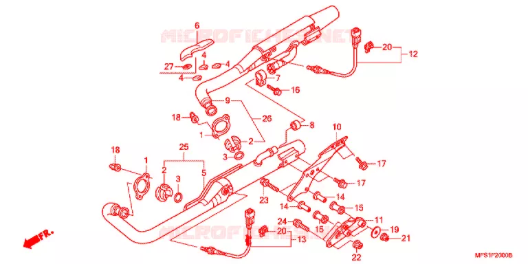 SILENCIEUX D'ECHAPPEMENT Honda MOTO 400 SHADOW 2013  VT400C9
