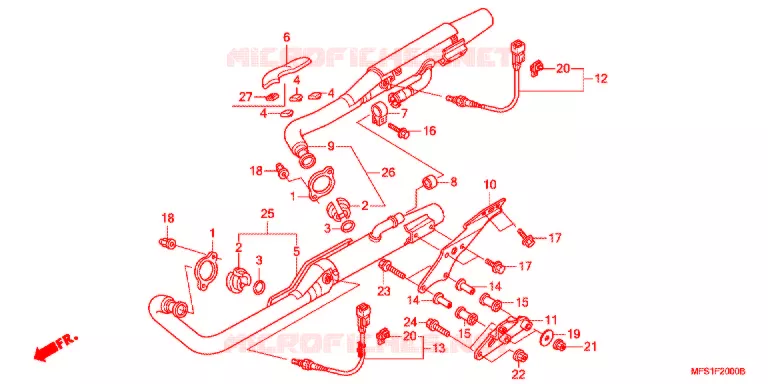 SILENCIEUX D'ECHAPPEMENT Honda MOTO 400 SHADOW 2010  VT400CA9