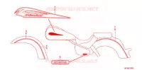 AUTOCOLLANTS pour Honda VT 400 SHADOW ABS de 2009