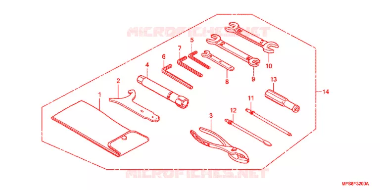 OUTIL Honda MOTO 400 SHADOW 2009  VT400CA9