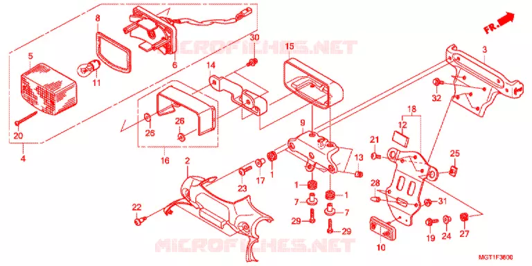 FEU ARRIERE Honda MOTO 400 VT 2014  VT400SB