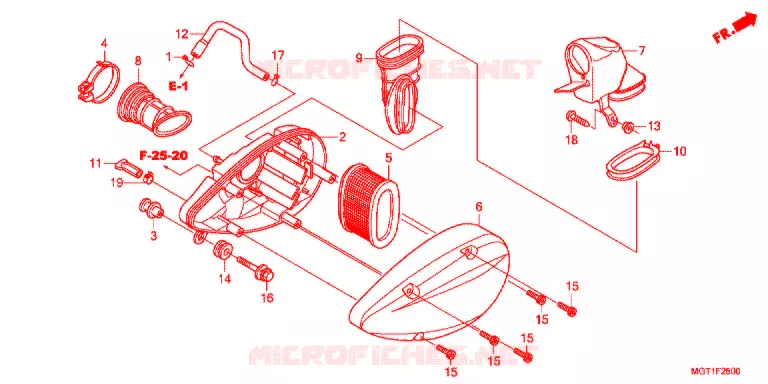 FILTRE A AIR Honda MOTO 400 VT 2013  VT400SB