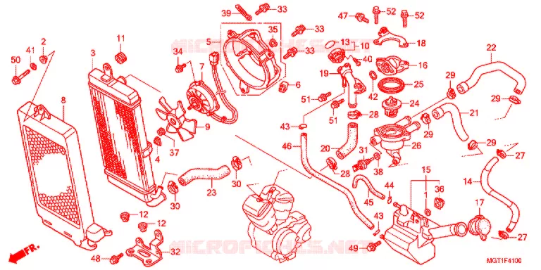RADIATEUR Honda MOTO 400 VT 2014  VT400SB