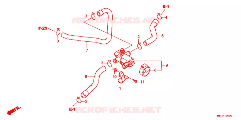 VALVE DE COMMANDE D'INJECTION D'AIR Honda MOTO 400 VT 2012  VT400SB
