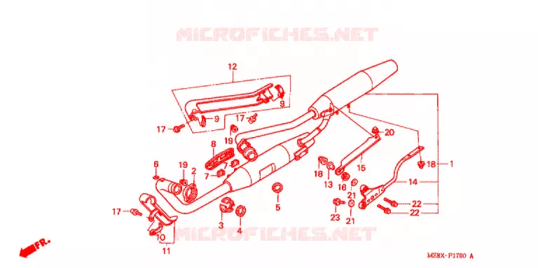 SILENCIEUX D'ECHAPPEMENT Honda MOTO 600 SHADOW 2001  VT600C1