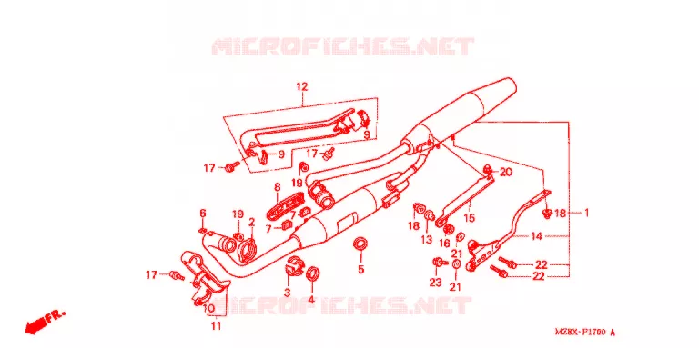 SILENCIEUX D'ECHAPPEMENT Honda MOTO 600 SHADOW 2001  VT600C1