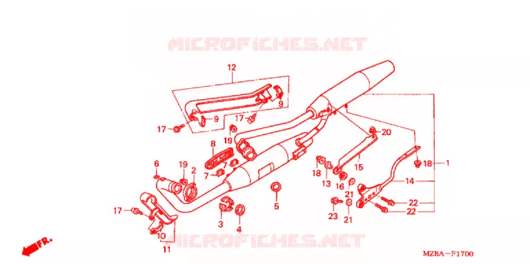SILENCIEUX D'ECHAPPEMENT Honda MOTO 600 SHADOW 2002  VT600C2
