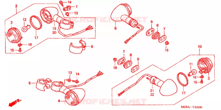 CLIGNOTANT Honda MOTO 600 SHADOW 2002  VT600C2