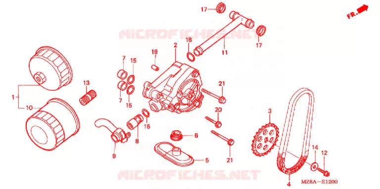 POMPE A HUILE Honda MOTO 600 SHADOW 2002  VT600C2