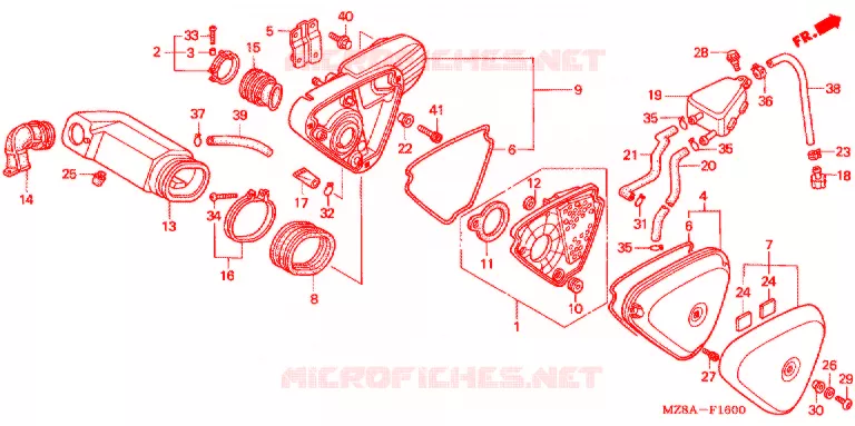 FILTRE A AIR Honda MOTO 600 SHADOW 2002  VT600C2
