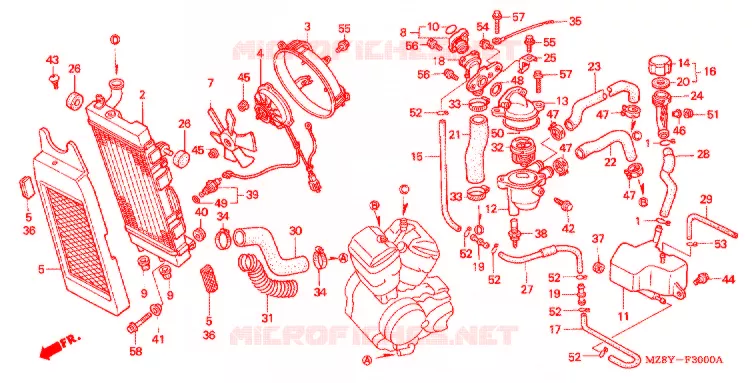 RADIATEUR Honda MOTO 600 SHADOW 2002  VT600C2