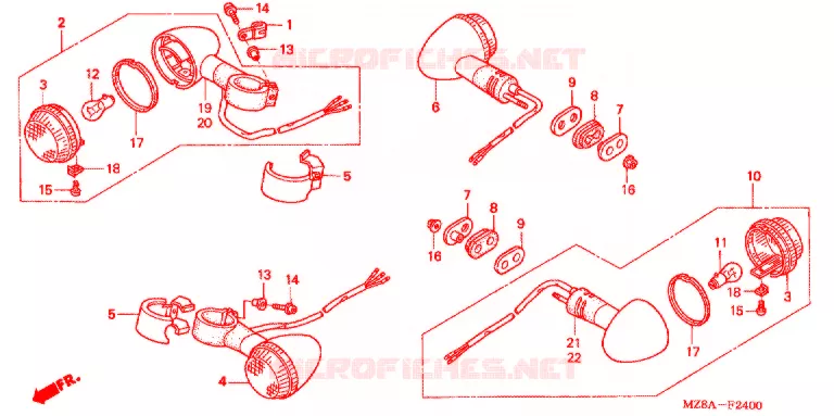 CLIGNOTANT Honda MOTO 600 SHADOW 2003  VT600C3