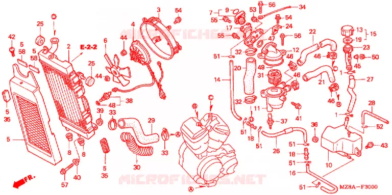 RADIATEUR Honda MOTO 600 SHADOW 2003  VT600C3