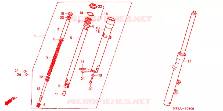FOURCHE Honda MOTO 600 SHADOW 2003  VT600C3