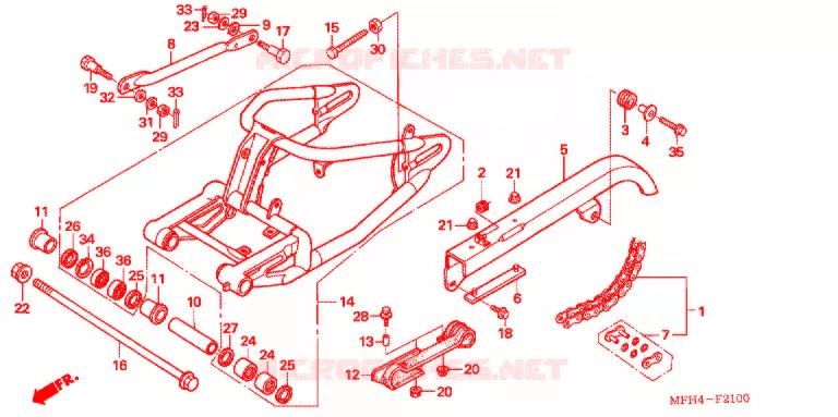 BRAS OSCILLANT Honda MOTO 600 SHADOW 2006  VT600C6