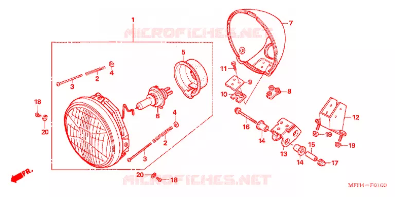 PHARE Honda MOTO 600 SHADOW 2006  VT600C6