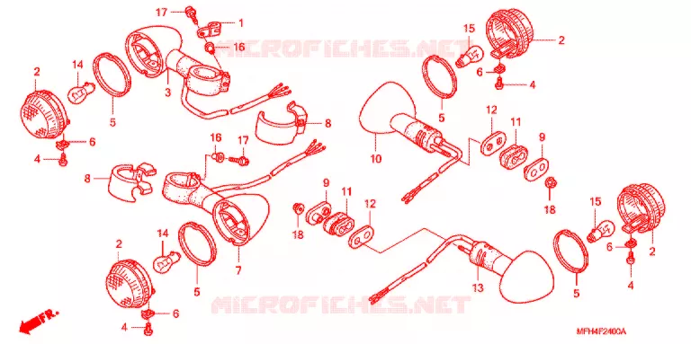 CLIGNOTANT Honda MOTO 600 SHADOW 2006  VT600C6