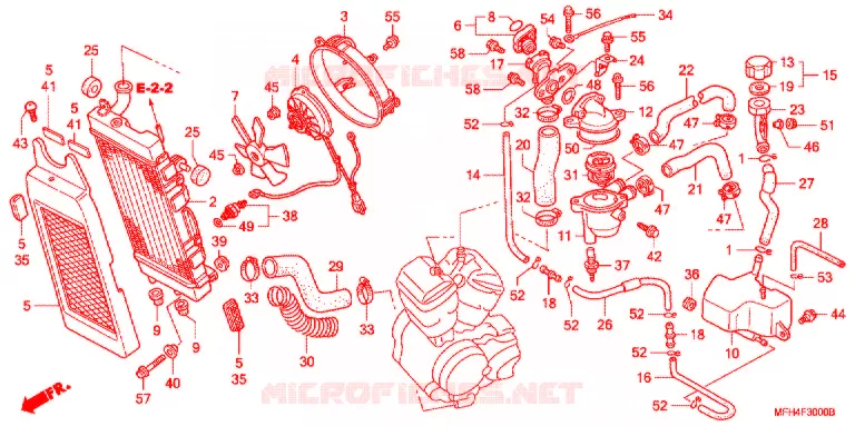 RADIATEUR Honda MOTO 600 SHADOW 2006  VT600C6