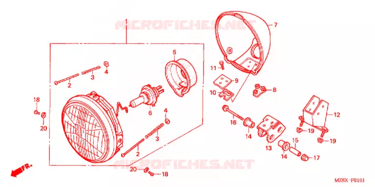 PHARE (2) Honda MOTO 600 SHADOW 2001  VT600CD1