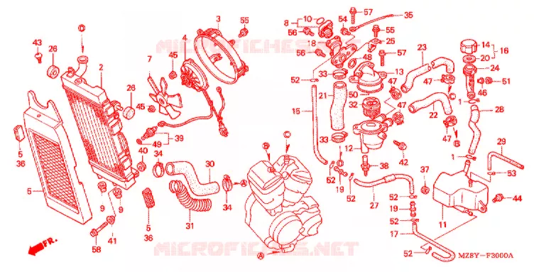 RADIATEUR Honda MOTO 600 SHADOW 2001  VT600CD1