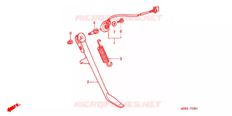 BEQUILLE Honda MOTO 600 SHADOW 2000  VT600CD2Y
