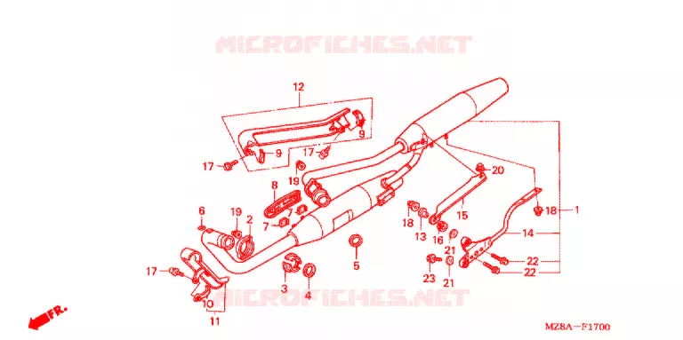 SILENCIEUX D'ECHAPPEMENT Honda MOTO 600 SHADOW 2005  VT600CD5