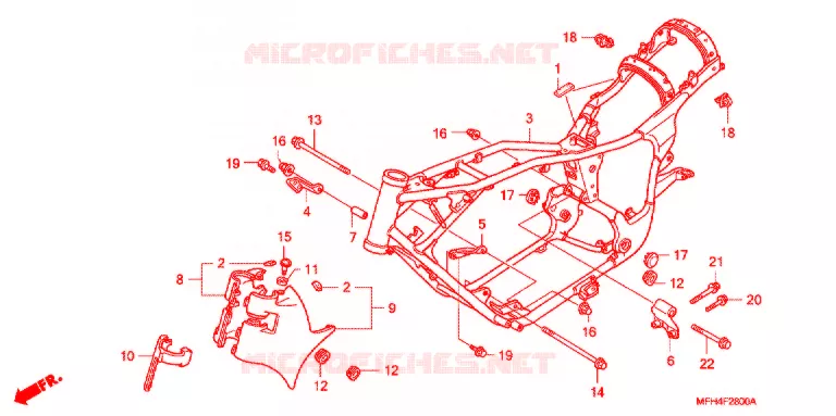 CADRE Honda MOTO 600 SHADOW 2006  VT600CD6