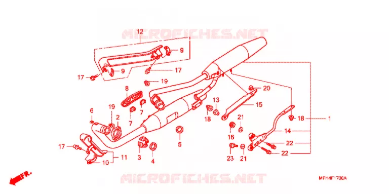 SILENCIEUX D'ECHAPPEMENT Honda MOTO 600 SHADOW 2006  VT600CD6