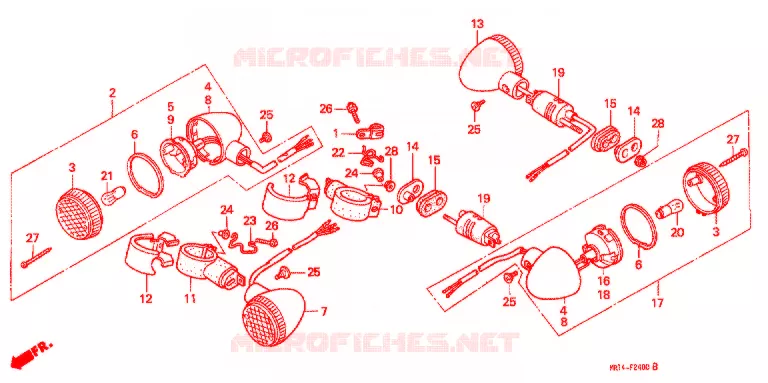 CLIGNOTANT Honda MOTO 600 SHADOW 1993  VT600CDP