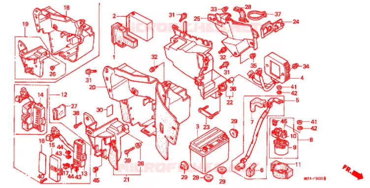 BATTERIE Honda MOTO 600 SHADOW 1993  VT600CDP